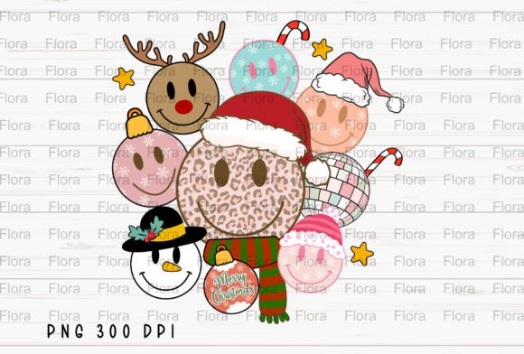 Download Smiley Face Leopard Retro Christmas PNG - Png Collection