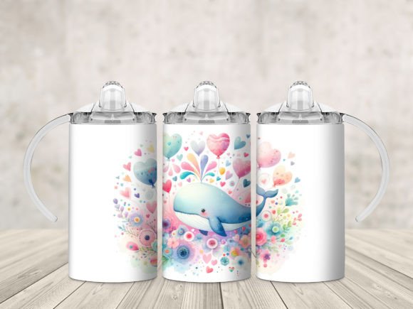 Download Whale Pastel 12 Oz Kids Sippy Cup PNG - Png Collection