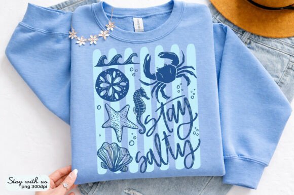 Download Stay Salty Striped Summer Retro PNG - Png Collection