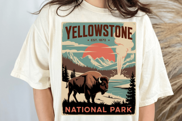 Download Yellowstone National Park Vintage PNG - Png Collection
