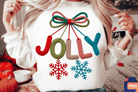 Download Faux Yarn Christmas Png Holly Jolly Pngs - Png Collection