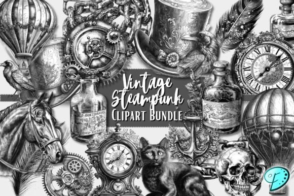 Download Vintage Steampunk PNG Clipart Bundle - Png Collection