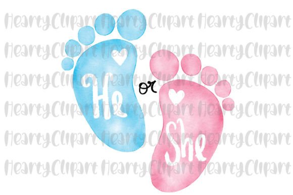 Download He or She Baby Feet Png Gender Reveal - Png Collection