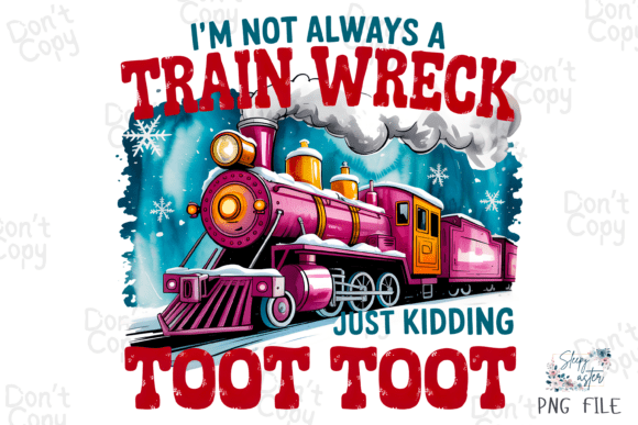 Download Retro Holiday Humor Train Wreck Xmas PNG - Png Collection
