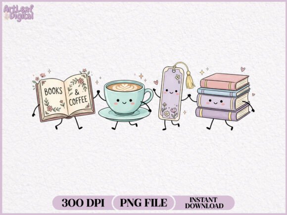 Download Book and Coffee Lovers Friends PNG - Png Collection