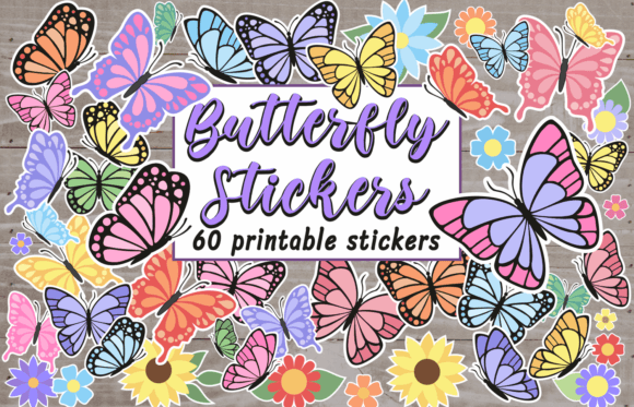 Download Butterfly Stickers Bundle Printable Png - Png Collection