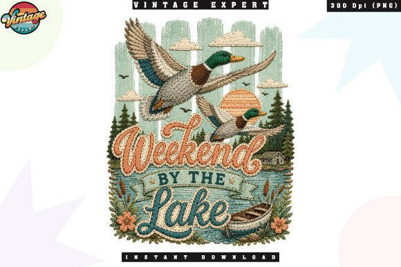 Download Lake Life Mallard Duck Vintage PNG - Png Collection