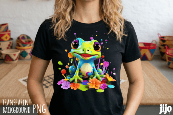Download Colorful Frog Flowers Vibrant PNG - Png Collection