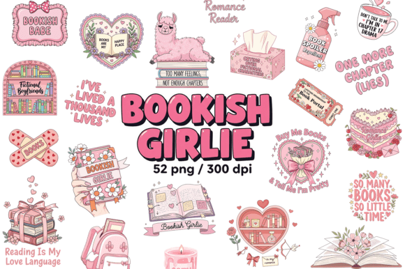 Download Bookish Girlie PNG Bundle, Book Lovers - Png Collection