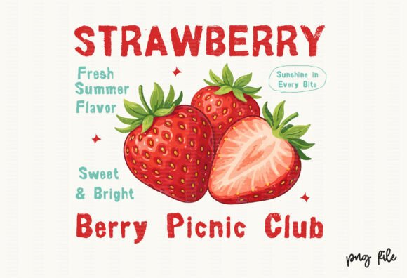 Download Summer Fruit PNG Retro Strawberry - Png Collection