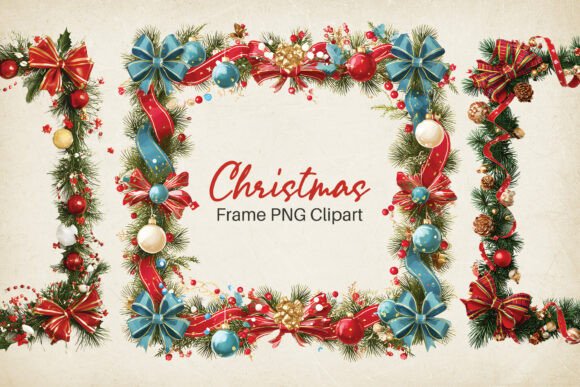 Download Christmas Frame PNG Clipart Set - Png Collection