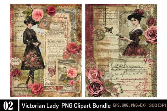 Download Vintage Victorian Lady Clipart PNG Bundl - Png Collection
