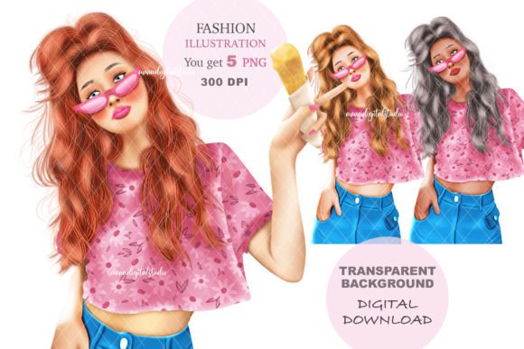 Download Fashion Girl Clip Art, Cute Girl PNG - Png Collection