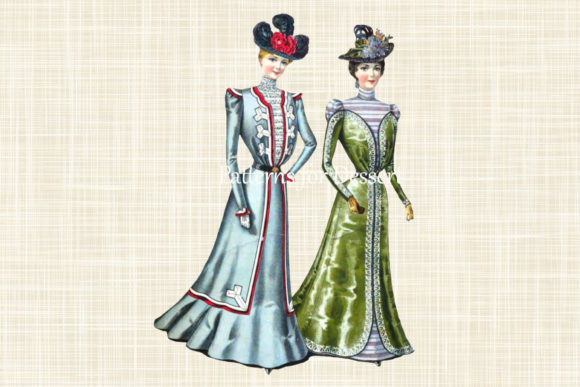 Download Victorian Women Vintage Clip Art - Premium Resources