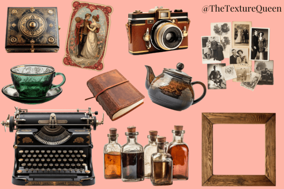 Download Vintage Objects Realistic Clipart PNG - Png Collection