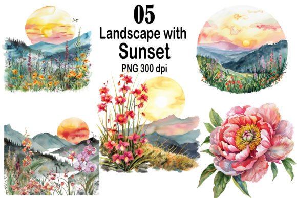 Download Mountains PNG, Sunset PNG Sublimations, - Png Collection