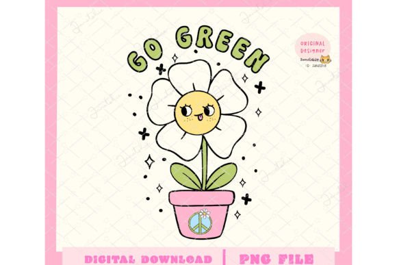 Download Retro Earth Day Flower Power Png - Png Collection