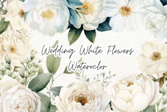 Download Wedding White Watercolor Clipart PNG - Png Collection