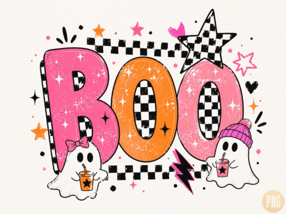 Download Boo Cute Halloween Ghost PNG, Retro PNG - Png Collection