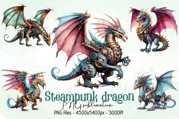 Download Steampunk Dragon PNG Sublimation - Png Collection